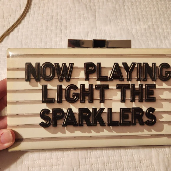 Kate Spade Now Playing: Light The Sparklers Clutch with Snake Chain - Picture 1 of 9